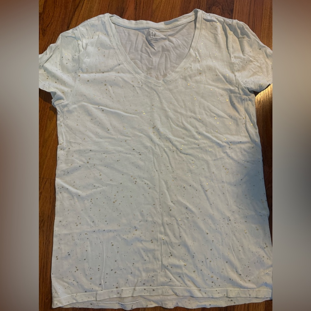Gap top shot sleeves fleck size small